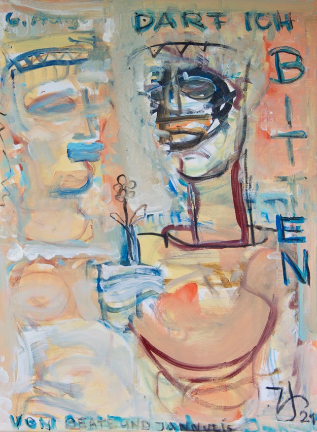 DARF ICH BITTEN, Leinwand 2021, 60 x 80 cm