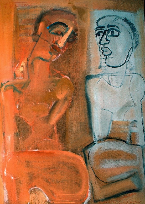 Malerei 2005, Spanplatte 50cm x 70cm