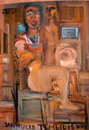 Malerei 2005, Spanplatte 50cm x 70cm