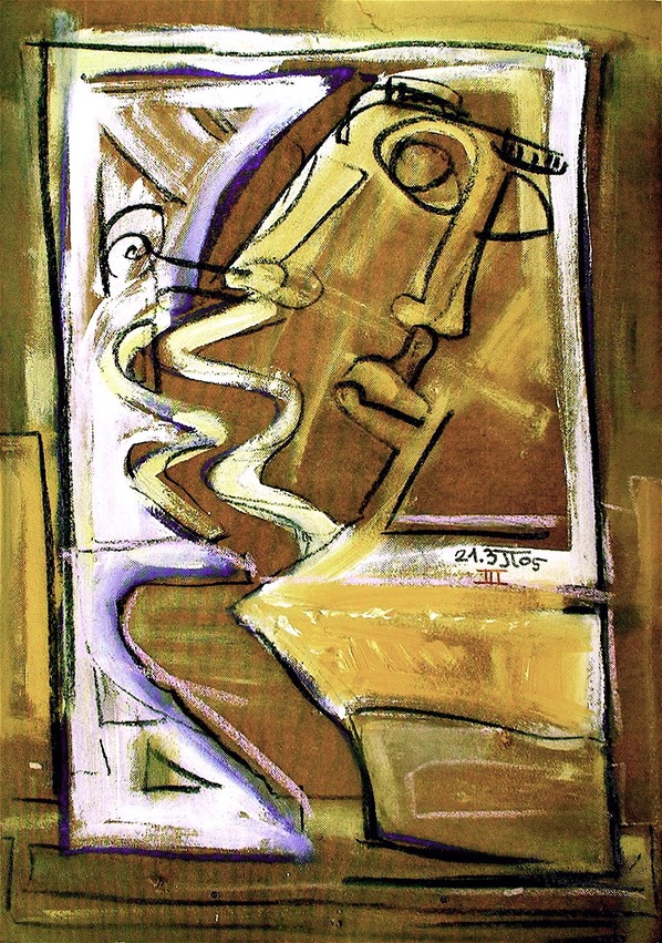 Malerei 2005, Spanplatte 50cm x 70cm