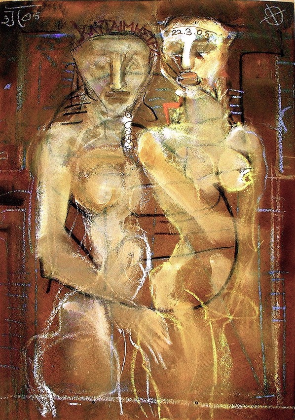 Malerei 2005, Spanplatte 50cm x 70cm