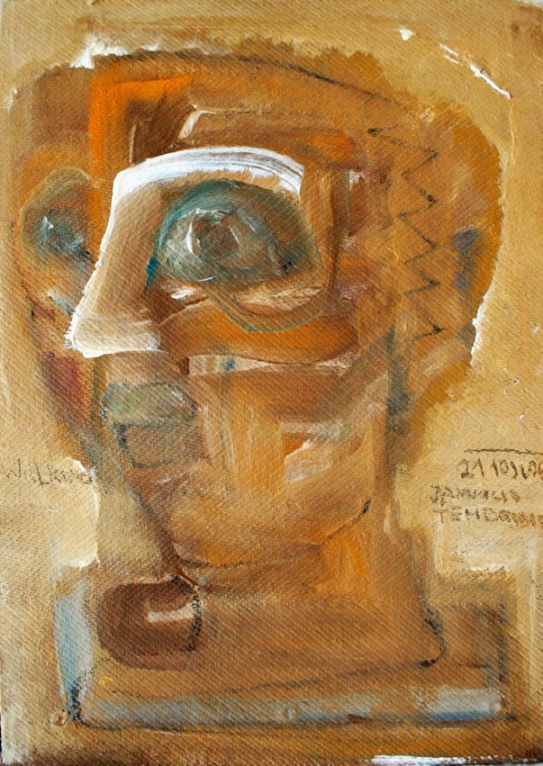 Jannulis Tembridis, 2006, Acryl auf Spannplatte, 30 x 42 cm