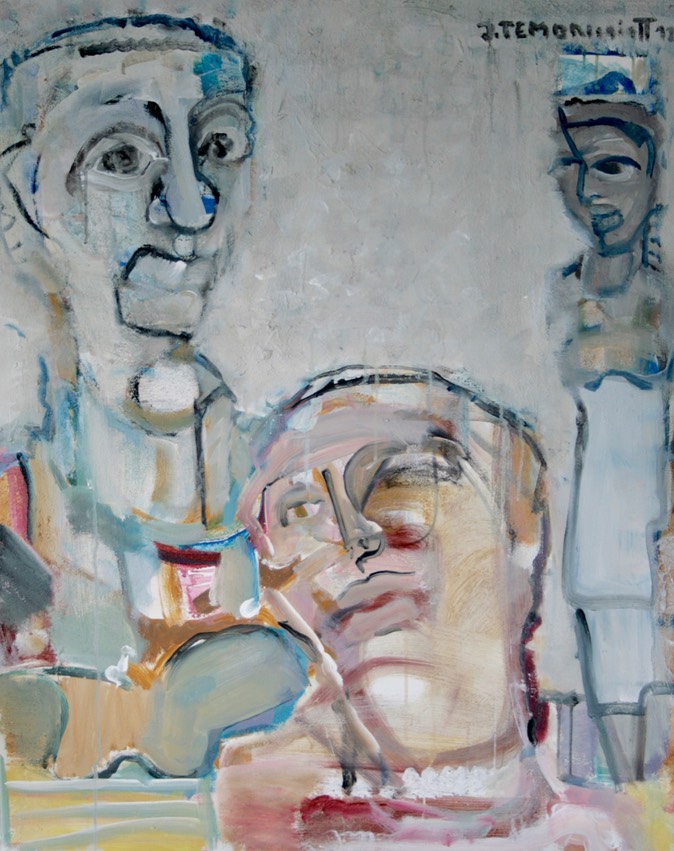 Jannulis Tembridis, Leinwaende 2012, 80 x 100 cm