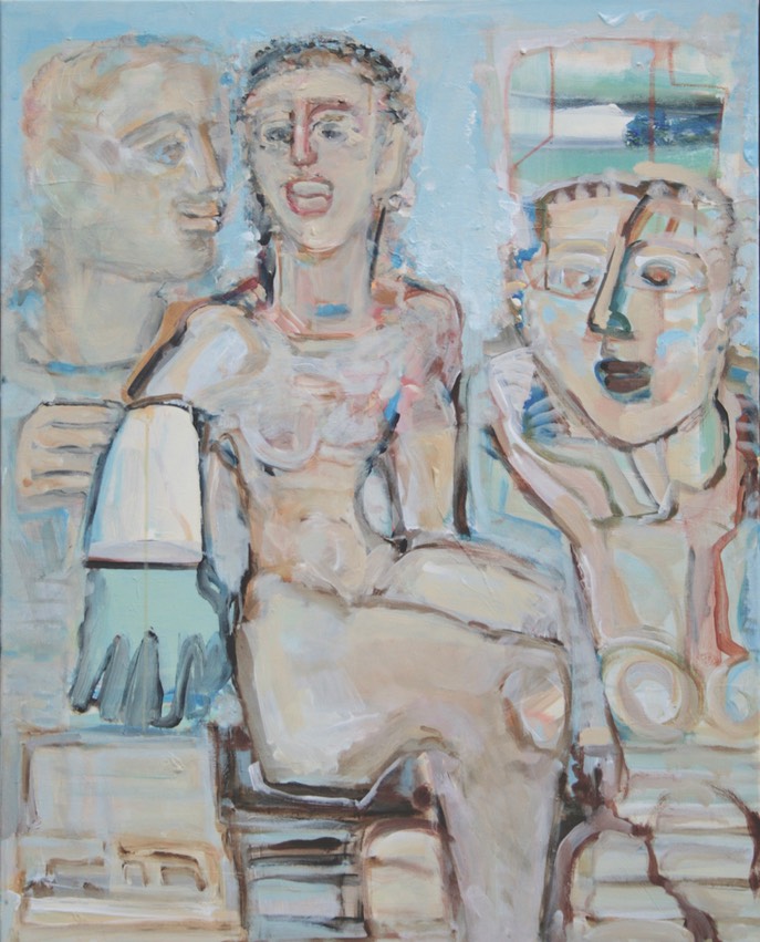 Jannulis Tembridis, Leinwaende 2012, 80 x 100 cm