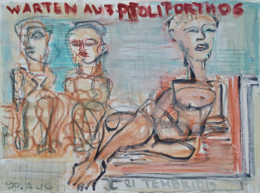 WARTEN AUF PTOLIPORTHOS,Leinwand 2021, 30 x 40 cm